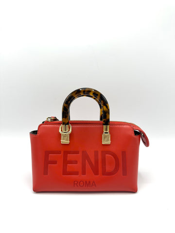 Bright Red Logo Tortoishell Handles Mini By The Way