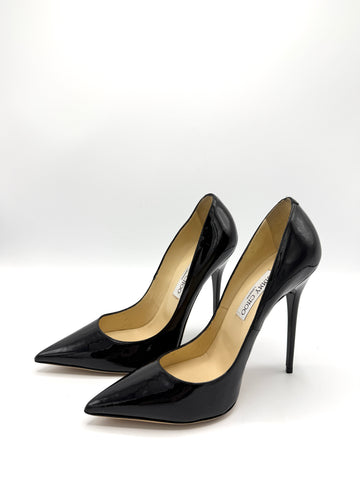 Black Patent Pointed Toe Heels SZ 40