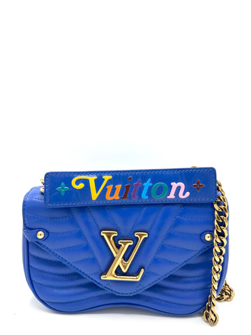 Royal Blue GHW New Wave Chain Crossbody