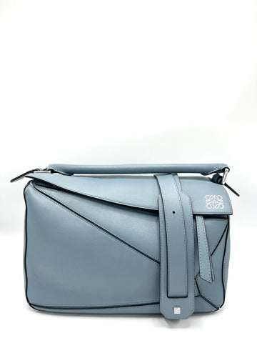 Light Blue SHW Medium Puzzle Bag