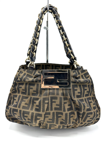 Brown Zucca GHW Mia Chain Tote