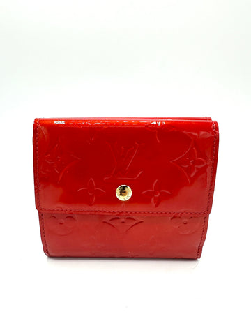 Red Vernis Double Face Compact Wallet