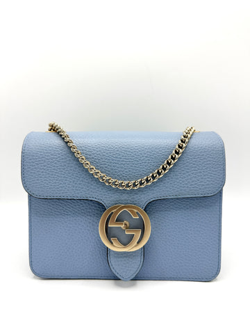 Celeste Interlocking GG Chain Flap Crossbody