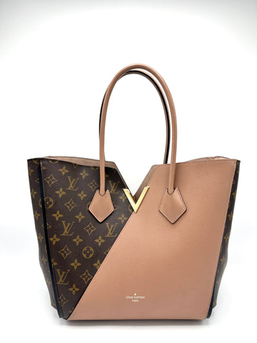 Mauve Pebbled Leather GHW Kimono Tote