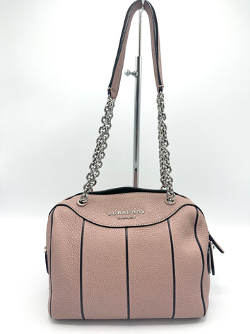 Rose Pebbled Leather SHW Chain Shoulder Bag