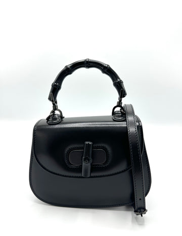 So Black Mini Bamboo Turnlock Top Handle