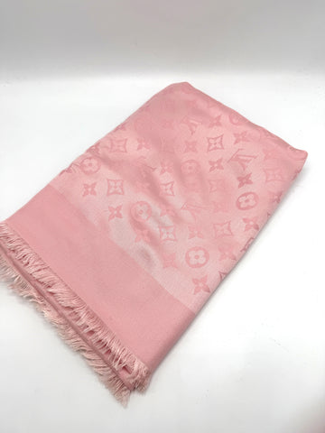 Pink Monogram XL Shawl
