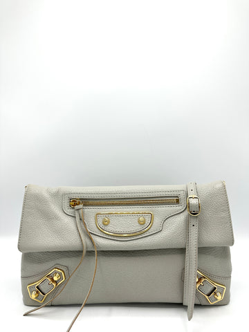Light Grey GHW Edge Flap Crossbody