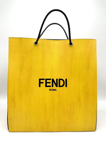 Yellow Logo 2 Way Shopping Tote
