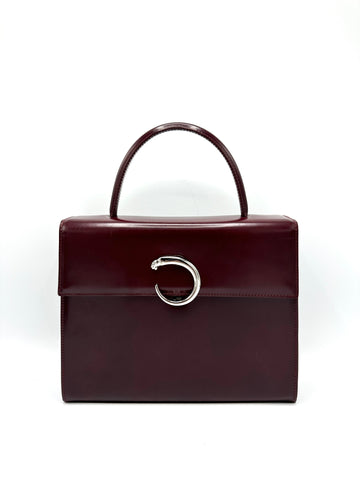 Bordeaux Panthere SHW Top Handle