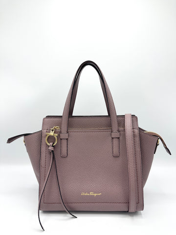 Mauve Pebbled Leather Tote