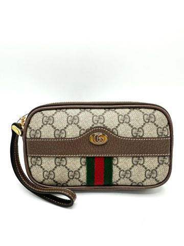 GG Supreme Ophidia Wristlet Clutch