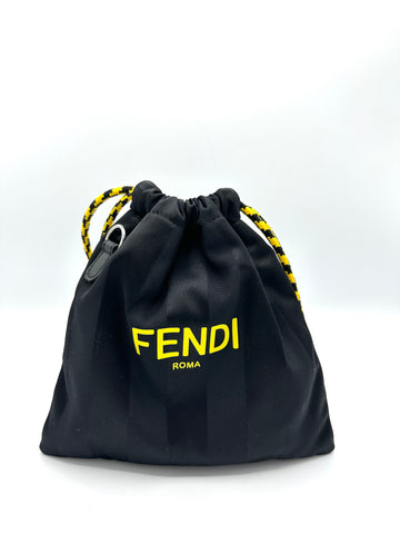 Yellow/Black Nylon Crossbody Bag