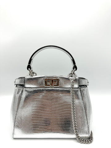 Metallic Silver Lizard SHW Peekaboo Mini