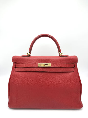 Rouge Vif Togo GHW Kelly 35 w/ Strap